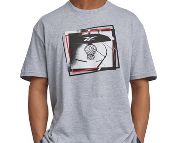Reebok Mens Regular fit Short Sleeve Graphic T-Shirt Shirt XXL Grey