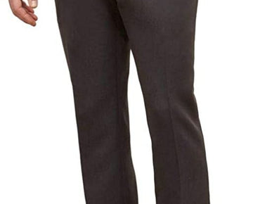 Kenneth Cole Reaction Mens Heather Slim-Fit Flat-Front Dress Pant 33W x 30L Grey