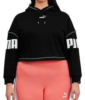 Puma Womens Plus Cozy Warm Hoodie Black Size 2X