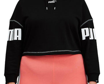 Puma Womens Plus Cozy Warm Hoodie Black Size 2X