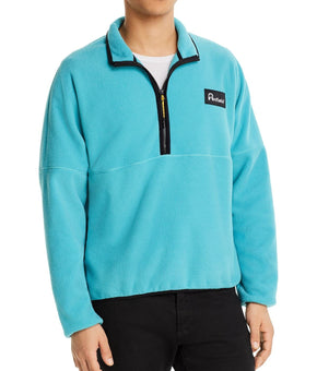 PENFIELD Mens Turquoise Classic Fit Quarter-Zip Fleece Pullover Sweater Size XL