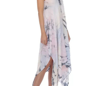 RAVIYA Tie-Dye Maxi Cover-Up Dress Pink Gray Size L