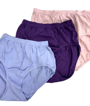 Bali Women Comfort Revolution Brief Panties 3-PK Light Blue Pink Purple Size 8/9