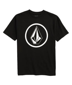 Volcom Kids Circle Stone Fill Short Sleeve Tee Big Kids Black Size L