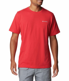 Columbia Mens Regular fit Short Sleeve T-Shirt Shirt Size S Red Solid MSRP $36