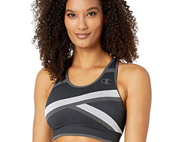 Champion Infinity Asymmetrical Racerback Bra Black/Grey/White XS