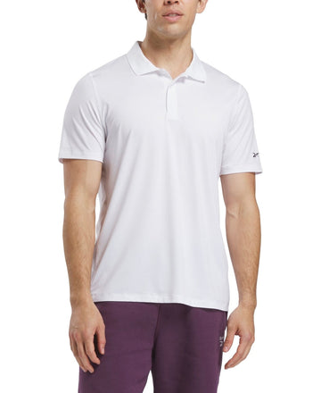Reebok Mens Regular fit Short Sleeve Polo Shirt Size XL White Solid