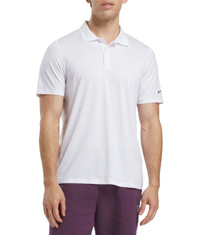 Reebok Mens Regular fit Short Sleeve Polo Shirt Small White Solid