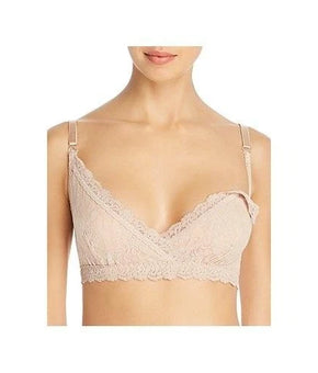 Hanky Panky Nursing Bra Womens Size S Beige Lace Wireless Maternity Pullover $82