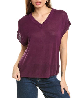 Vince Camuto womens Dropped-Shoulder Top, Pink Purple Size S MSRP $89