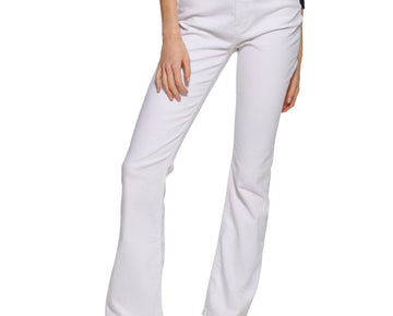 DKNY Womens Solid Flared Jeans, White, Size 25 MSRP $79