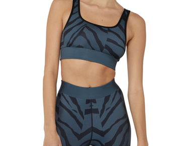 COR Intimates Green Medium Impact Animal Print Sports Bra Size M Green Balck