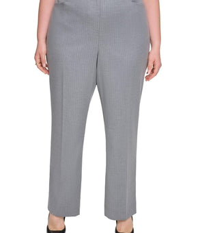 Calvin Klein Womens Classic Dress Pants, Grey, Plus Size 16W