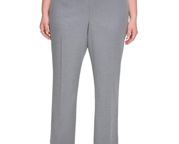 Calvin Klein Womens Classic Dress Pants, Grey, Plus Size 16W