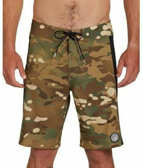 Volcom Men's Stone Alliance Mod Tech 20"Camo Board shorts Brown Size 29 MSRP $59