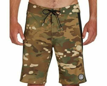 Volcom Men's Stone Alliance Mod Tech 20"Camo Board shorts Brown Size 29 MSRP $59