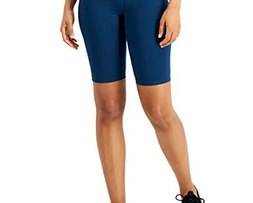 Ideology Women's Essentials Sweat Set Biker Shorts (Moonlit Blue , Size X-Small)