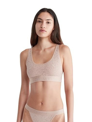 Calvin Klein Women's Intrinsic Unlined Bralette QF7340 Beige Size XS MSRP $40
