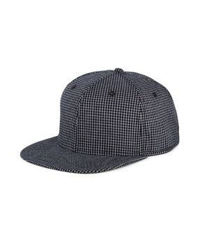 Gents Mens Chairman Checkered Snapback Flat Bill Black White One Size