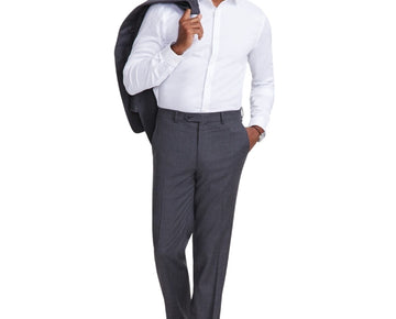 Tallia Mens Classic fit Dress Pants Size 38 / 32 Dark Grey Solid MSRP $135