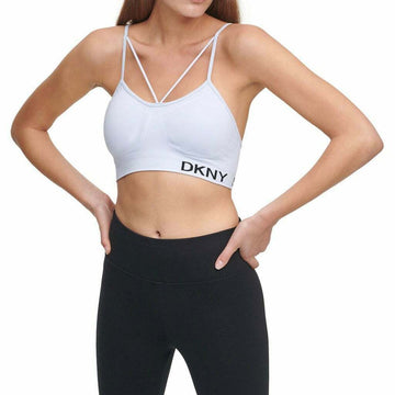 DKNY Women's Sport Strappy Low Impact Sports Bra Top sky blue Size XS MSRP $39