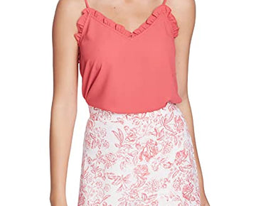 1. State Womens Camisole Cherry Blossom Ruffle-Trim Pink XXS tank