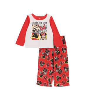 Minnie Mouse Baby Girls Pajama Set, 2 Pieces red Size 12M