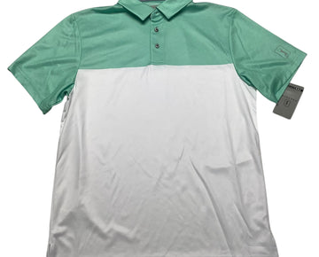 Pga Tour Mens Regular fit Short Sleeve Polo Shirt Medium Green White