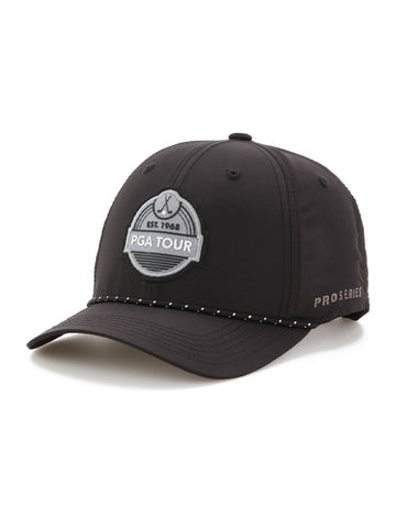 PGA TOUR Men's Premium Label Golf Cap Black Size Adjustable MSRP $24