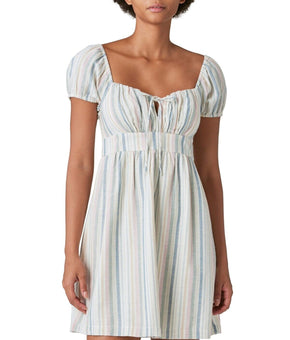 Lucky Brand Women Sweetheart-Neck Babydoll Dress Size L Pastel Pink MSRP $119