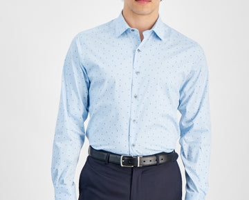 Alfani Slim-Fit Temperature Regulating Dress Shirt White Size 17/17.5 x 34/35