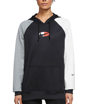 Nike Women Therma Fit Plus Size Fleece Color Block Hoodie Black Size 1X MSRP $60