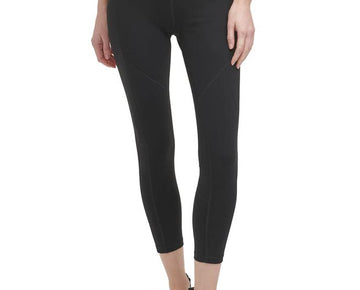 DKNY Sport Women's Multi-Stripe Elastic Leggings (Black, X-Large, XL)