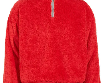 Ideology Big Girls Sherpa Quarter-Zip Pullover Red Size M (10/12) MSRP $45