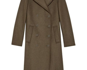 Theory Women's Sargent Recycled Wool Coat Dark brown Size 0 MSRP $895