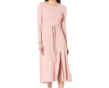 Lauren Ralph Lauren Long-Sleeve Ribbed Dress XS Pink Size XS MSRP $125