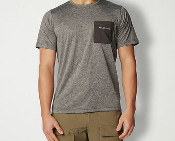 Columbia Mens Regular fit Short Sleeve T-Shirt Shirt XL Grey Solid