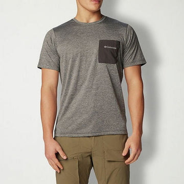 Columbia Mens Regular fit Short Sleeve T-Shirt Shirt XL Grey Solid