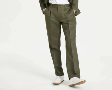 I.N.C. Slim-Fit Linen Blend Men's Pants Olive Green Size 29 MSRP $70