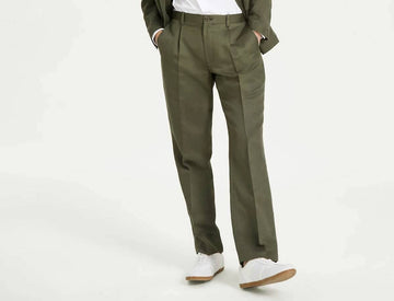 I.N.C. Slim-Fit Linen Blend Men's Pants Olive Green Size 29 MSRP $70