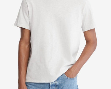 Calvin Klein Men's Smooth Cotton Solid Crewneck T-Shirt Gray Size XL MSRP $40