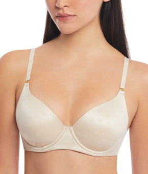Lauren Ralph Lauren Repeat-Logo T-shirt Bra, 4L0016 Cream Size 40C MSRP $58
