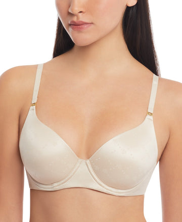 Lauren Ralph Lauren Repeat-Logo T-shirt Bra, 4L0016 Cream Size 40D MSRP $58