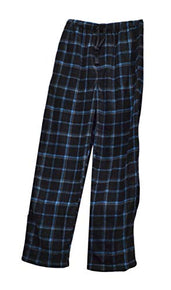 Macy's Designer Perry Mens Lounge Pants Plaid Sleepwear Black Blue Small