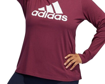 MSRP $30 adidas Plus Size Badge of Sports Cotton Logo Top Red Size 1X