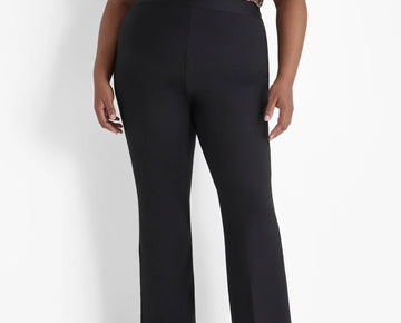 DKNY Plus Size 16W Ponte Wide-Leg Pants Black MSRP $99