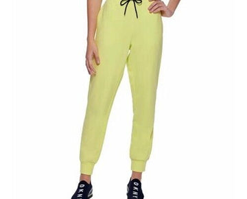 Dkny Sport Women's Fleece Logo Joggers Lime Green SIze M MSRP $60