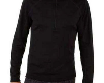 Spyder Men's Baselayer Black 1/4 Zip Top Size M