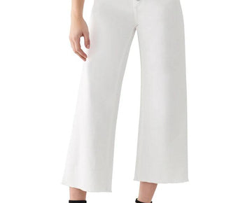 DL1961 Women's Hepburn Button Fly Wide Leg HIGH Rise Vintage Jean White Size 25