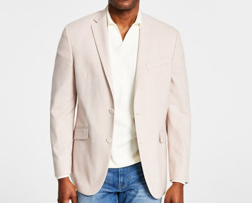 Kenneth Cole Reaction Men's Slim-Fit Solid Sport Coats Pink Size 46L MSRP $295